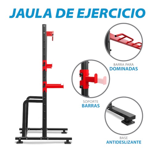Power Rack de Entrenamiento Altera SQTNB con Soporte para Barra Gimnasio