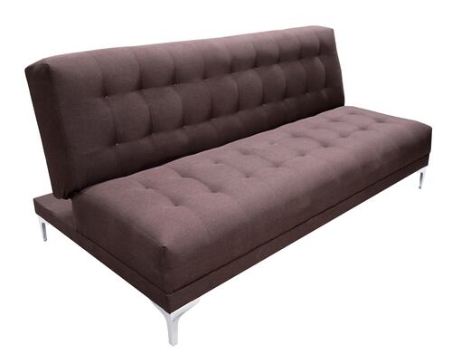 Sofá Cama Reclinable Matrimonial Verso Chocolate Futon 3 Posiciones Lino, El Bazar Store.