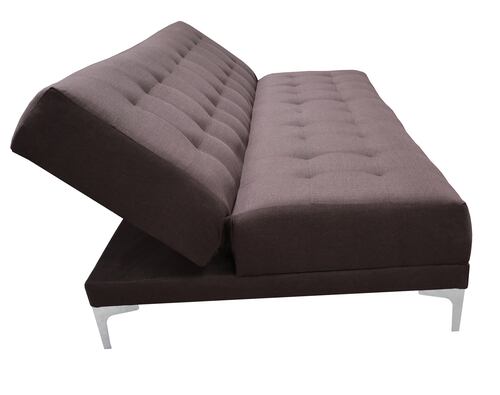 Sofá Cama Reclinable Matrimonial Verso Chocolate Futon 3 Posiciones Lino, El Bazar Store.