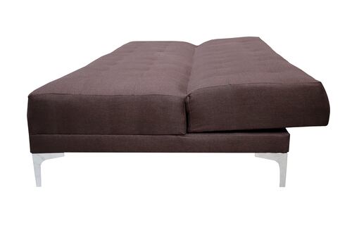 Sofá Cama Reclinable Matrimonial Verso Chocolate Futon 3 Posiciones Lino, El Bazar Store.