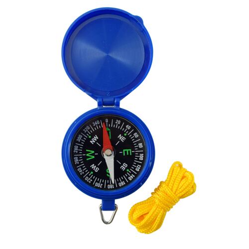 Brújula Escolar Para Niños PVC Azul C/Cordón Wallis 