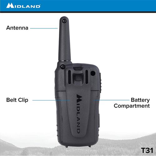 Radios 2 Vias Paq C/3 Midland T31x3vp Hasta 41km (26millas).