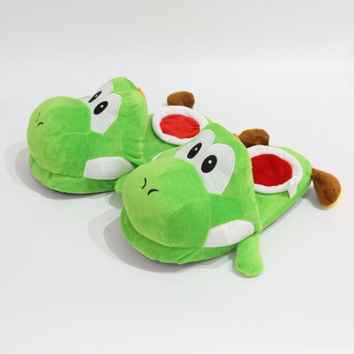 Pantuflas De Yoshi Verde Super Mario Bros Unitalla 22-25 Cm