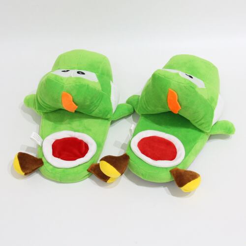 Pantuflas De Yoshi Verde Super Mario Bros Unitalla 22-25 Cm