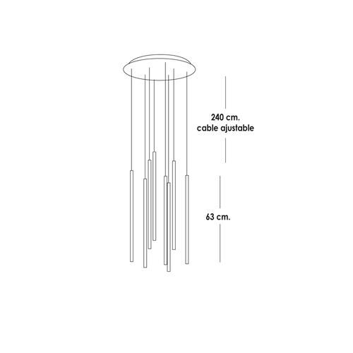 lampara colgante led minimalista luciernagas  12 luces LED escalera descendente