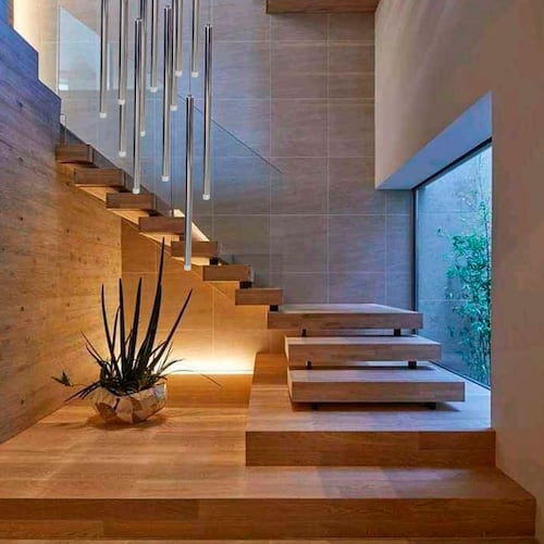 lampara colgante led minimalista luciernagas  12 luces LED escalera descendente