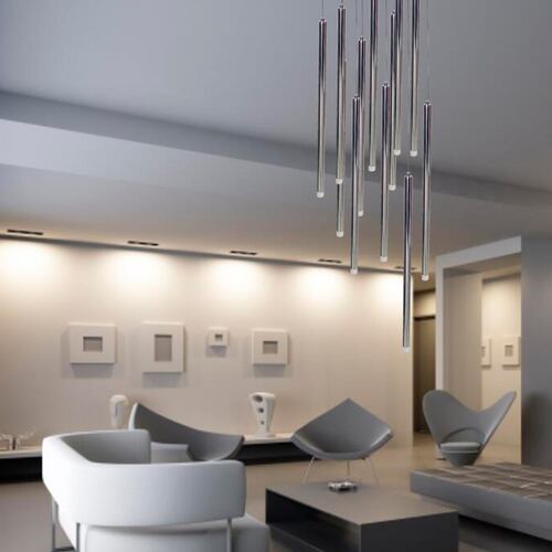 lampara colgante led minimalista luciernagas  12 luces LED escalera descendente