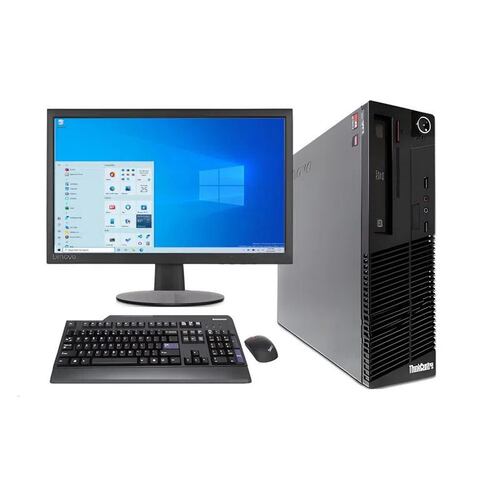 PC Lenovo M79, SFF, AMD A8 - 8GB RAM- 500GB SSD - WIFI - Monitor 20" -EQUIPO CLASE A, REACONDICIONADO.