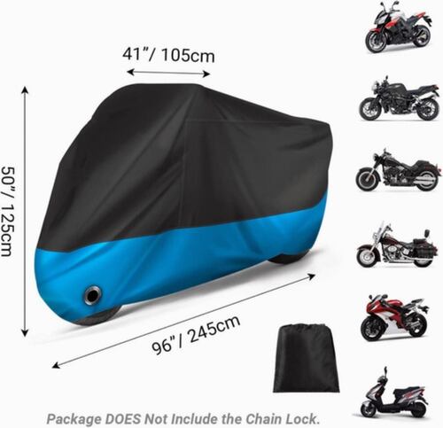 Funda Para Moto Impermeable  XXL Azul Con Negro