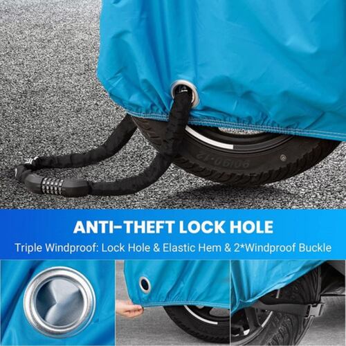 Funda Para Moto Impermeable  XXL Azul Con Negro