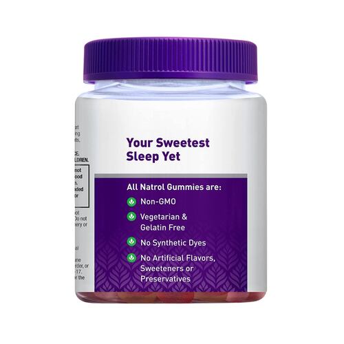 Melatonina Natrol 90 Gomitas 5mg Vegano Conciliar el sueño Sabor Fresa para Adulto.