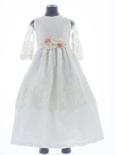 Vestido Primera Comunión o Ceremonia Beige 6 a 16 años 3404.