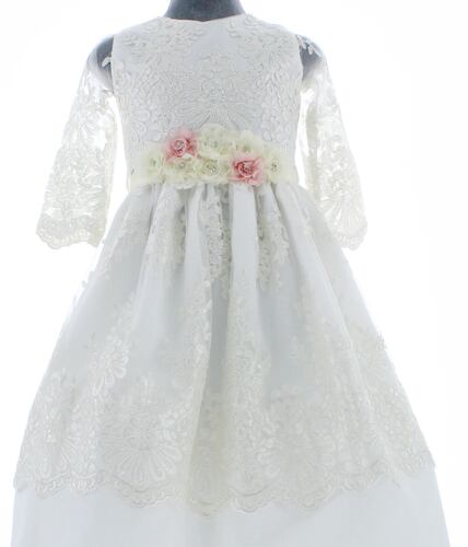Vestido Primera Comunión o Ceremonia Beige 6 a 16 años 3404.