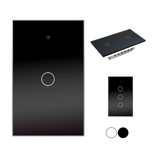 Apagador inteligente WiFi 1 vía, interruptor de luz de pared Smart Switch compatible con Alexa, Google Home, Smart Life