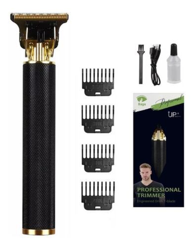 Maquina Para Cortar Cabello 4 Peines Negra