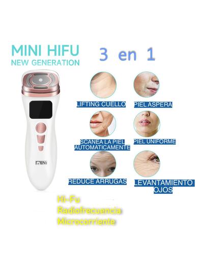 Mini Hifu  3 en 1 Reafirmante  Arrugas lifting LED Radiofrecuencia