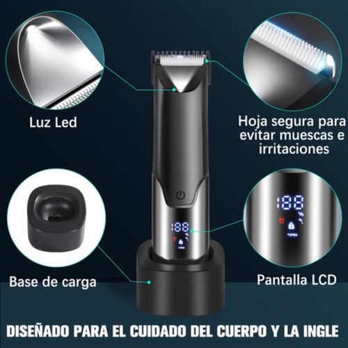 Rasuradora Eléctrica Cortadora Corporal Barba y Bigote