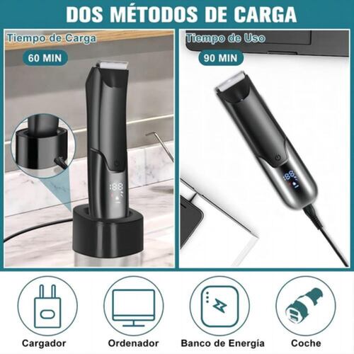 Rasuradora Eléctrica Cortadora Corporal Barba y Bigote