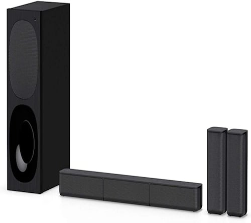 Sistema de teatro en casa de 5.1 canales con barra de sonido HT-S20R