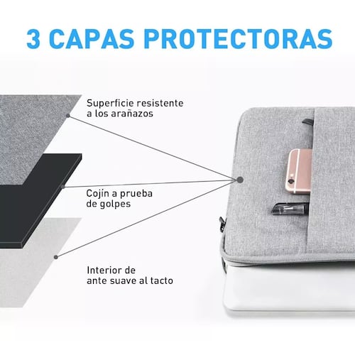 Funda Para Laptop 15.6 Pulgada Gris 