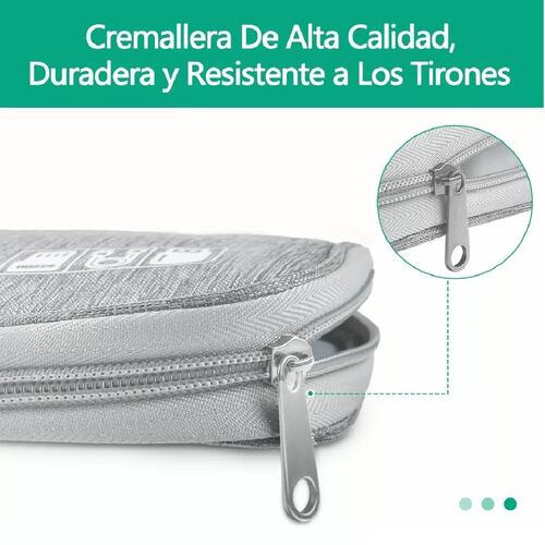 Bolsa De Almacenamiento Cables De Datos Portátil. Impermea Gray