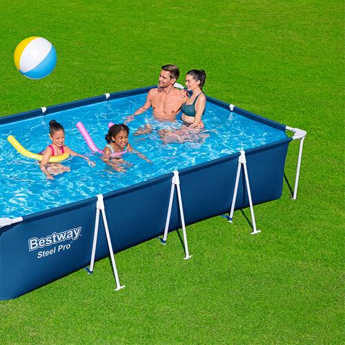 Alberca Estructural Rectangular Bestway 400 Cm Azul 5700 Lts Azul