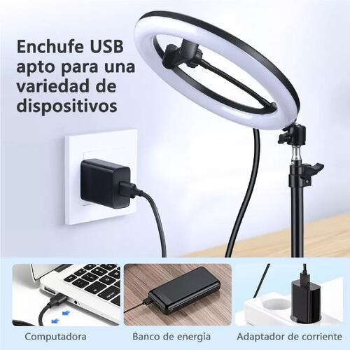Aro De Luz  Maquillaje Led Con Remoto Tripie Foto Video