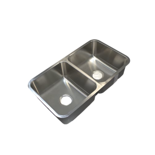 Tarja Doble En Acero Inox. Llave Monomando Y Kit Instalación (medidas de tarja 82 x 47 cm).