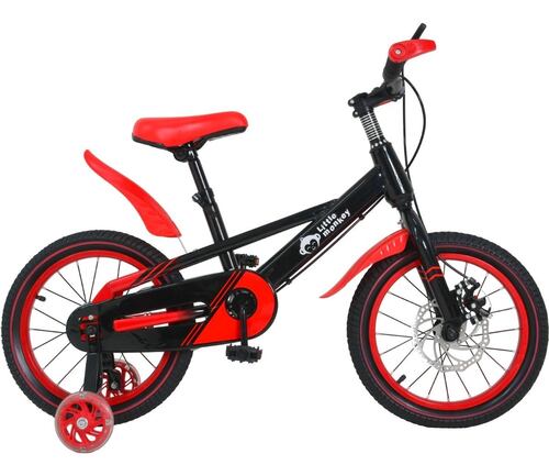 Bicicleta Infantil Niño Roja R16 Llantas Entrenadoras Frenos