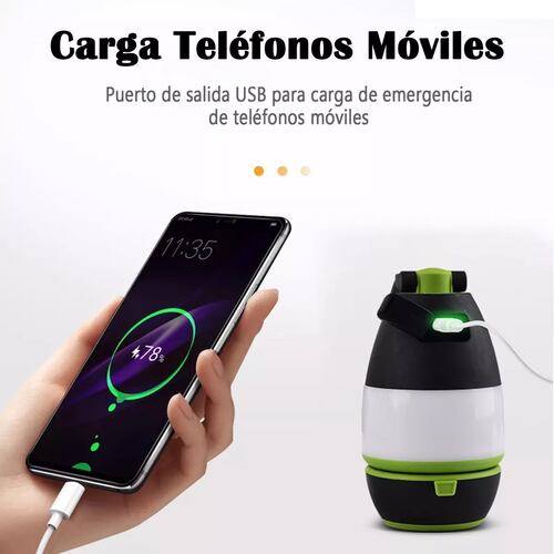 Lámpara Recargable Linterna Camping Led Para Acampar Usb