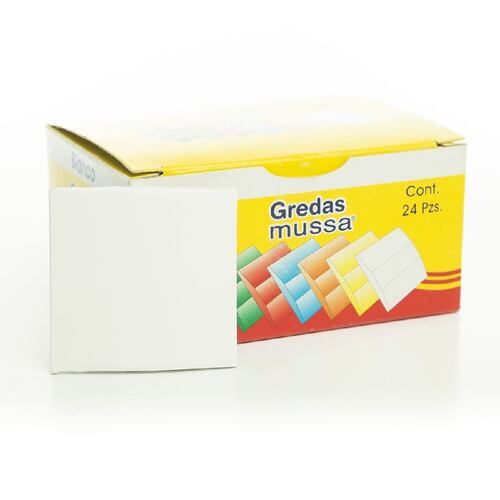 Paquete D/Greda P/ Prendas C/ 24 Pzs. Blanco Mussa