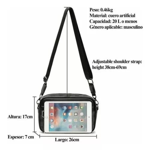 Moda Mariconera Bandolera Cuero Los Hombres Crossbody Bolso.