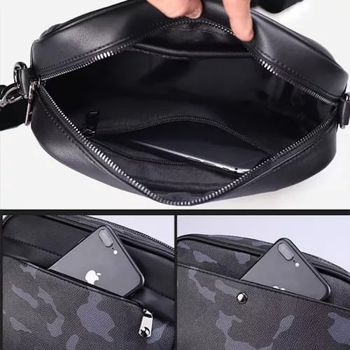 Moda Mariconera Bandolera Cuero Los Hombres Crossbody Bolso.