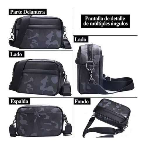 Moda Mariconera Bandolera Cuero Los Hombres Crossbody Bolso.