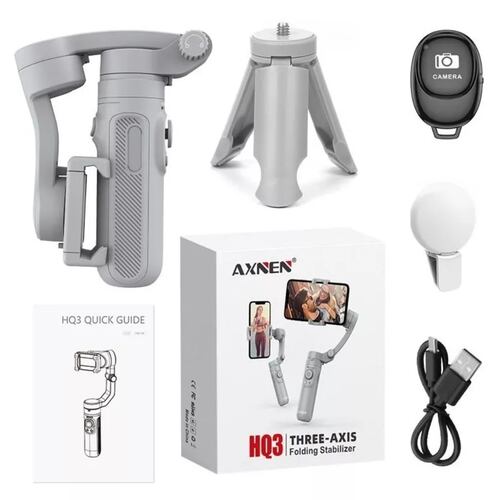 Estabilizador Gimbal Axnen Hq3 3 Ejes Plegable Para Celular .