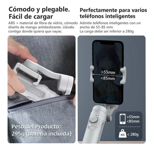 Estabilizador Gimbal Axnen Hq3 3 Ejes Plegable Para Celular .