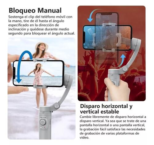 Estabilizador Gimbal Axnen Hq3 3 Ejes Plegable Para Celular .