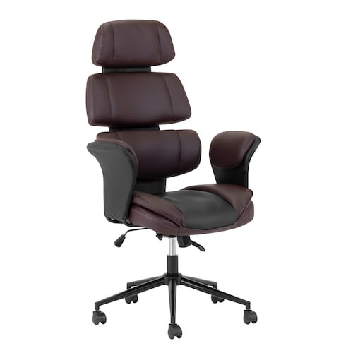 Silla Ejecutiva Ergonómica Onof de Piel con Respaldo Alto para Oficina, Altura Ajustable para Computadora