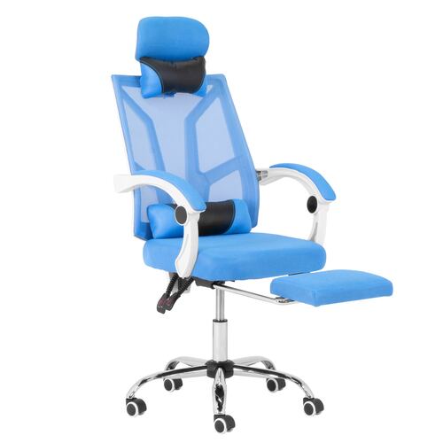 Silla de Oficina Onof con Almohadillas Lumbares + Reposacabezas + Reposapies , Silla de Trabajo Giratoria con Altura Ajustable
