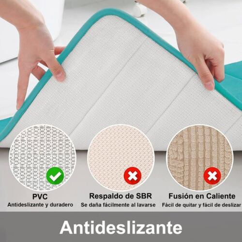 Tapete Baño Ultra Suave Absorbente Espuma Memoria Alfombra