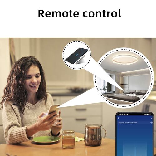 Apagador inteligente WiFi 1 vía, interruptor de luz de pared Smart Switch compatible con Alexa, Google Home, Smart Life