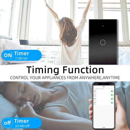 Apagador inteligente WiFi 1 vía, interruptor de luz de pared Smart Switch compatible con Alexa, Google Home, Smart Life