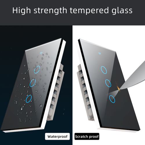 Apagador inteligente WiFi 1 vía, interruptor de luz de pared Smart Switch compatible con Alexa, Google Home, Smart Life