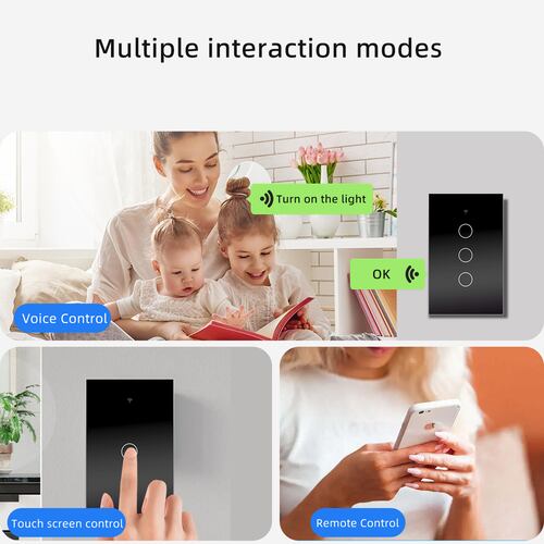 Apagador inteligente WiFi 1 vía, interruptor de luz de pared Smart Switch compatible con Alexa, Google Home, Smart Life