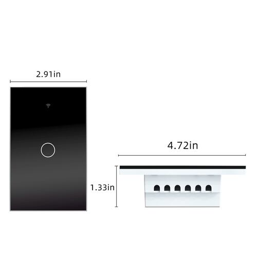 Apagador inteligente WiFi 1 vía, interruptor de luz de pared Smart Switch compatible con Alexa, Google Home, Smart Life
