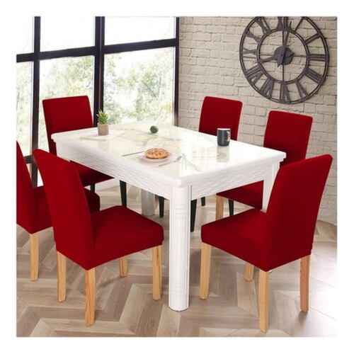 6 Fundas para silla 60x50 cm Rojo