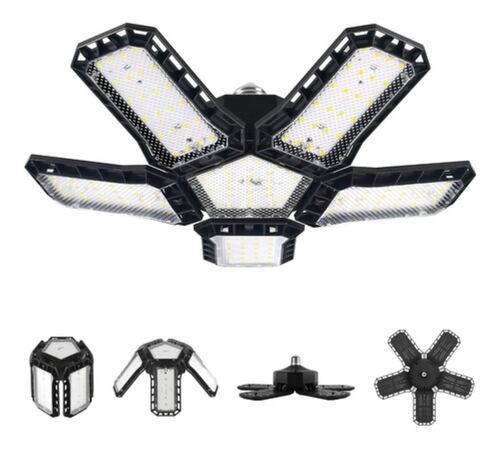 Foco Led Dirigible 5 Aspas 120w Potente BLANCO CON NEGRO
