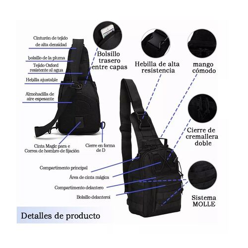 Mochila Táctica Multifunción Mochila Cuerpo Cruzada Campismo