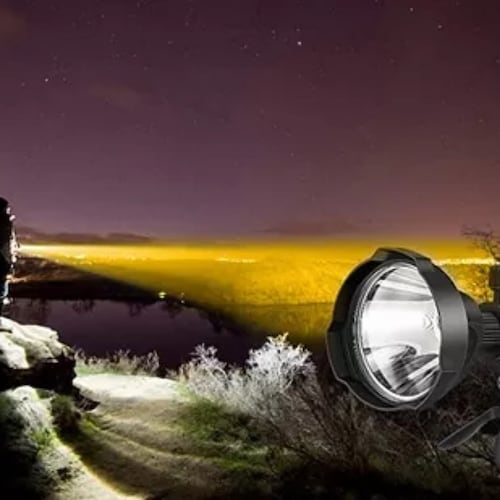 Lámpara 10000 Lumens Recargable Larga Distancia 1000 Metros
