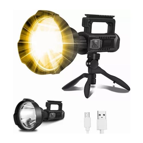 Lámpara 10000 Lumens Recargable Larga Distancia 1000 Metros